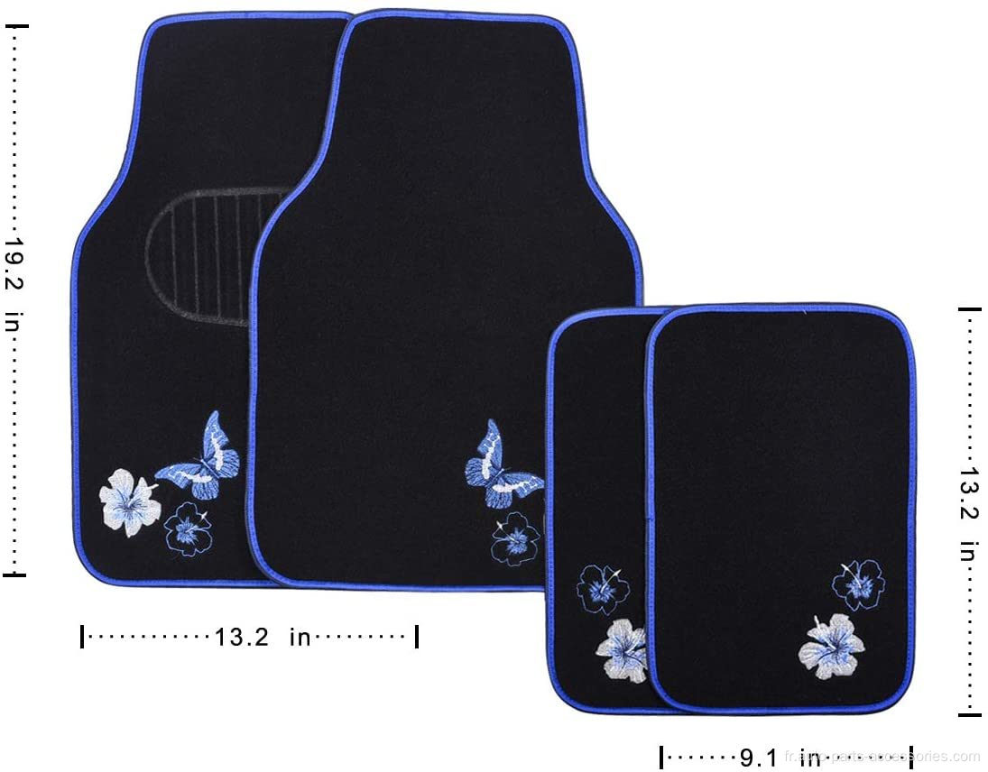 Voiture Pass-Universal Fit broderie papillon et voiture de fleurs