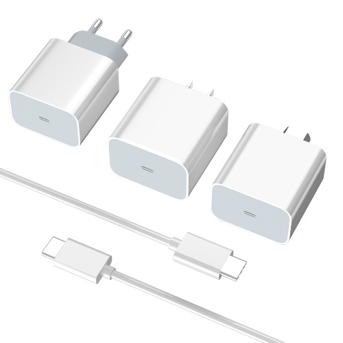 El cargador PD 20W con el cable de datos USB-C