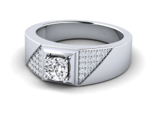 1ct VVS2 Lab Diamond Platinum Ring for Men
