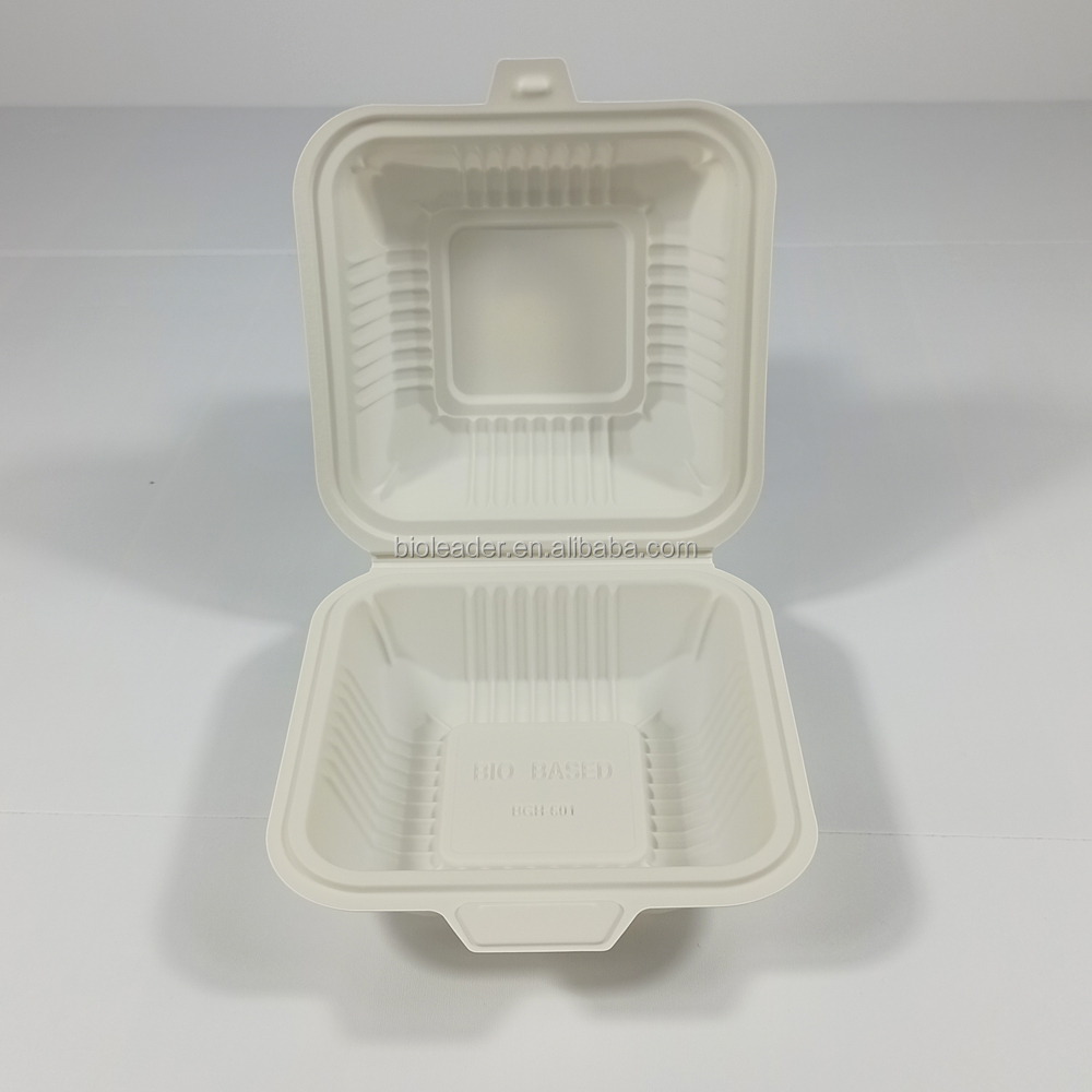 Biodegradable Disposable Water And Oil Resistant Corn Starch Packaging Food Takeaway Container