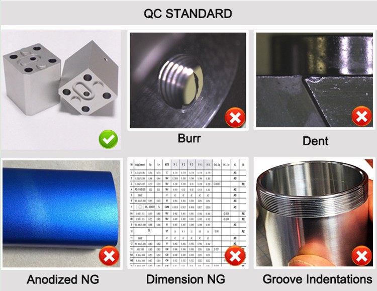 CNC turning machining anodized aluminum assembled pen metal parts