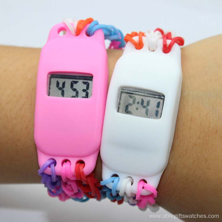 Silicone DIY Digital Watch LED Bracelet Watch