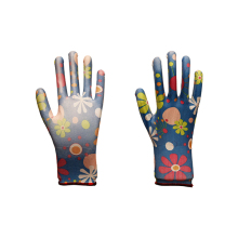 Garden Series Floral Print Polyester Garden Gloves