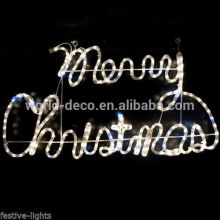 merry christmas letter light / decorative wall mounted rope motif light / high quality decorative merry christmas motif light