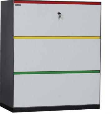 Thin edge colorful handle lateral filing cabinet