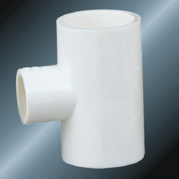 DIN PN10 Pasokan Air Upvc Reducing Tee White