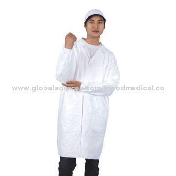 Disposable Tyvek Lab Coat, Elastic Wrists