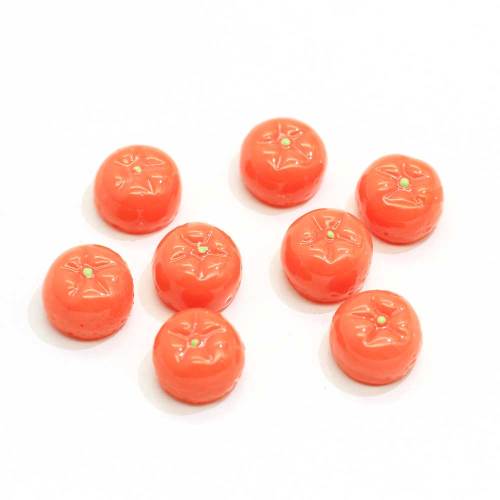 Künstliches orange geformtes Harz Cabochon handgemachtes Kunsthandwerk Dekoration Perlen Charms Kinder DIY Spielzeug Ornamente Spacer