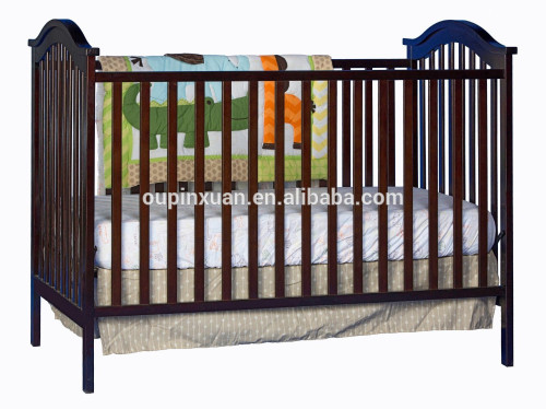 2015 nuevo diseño bebé niño cama de día 100% respetuoso del medio ambiente de bambú fijo lateral convertible cuna cuna