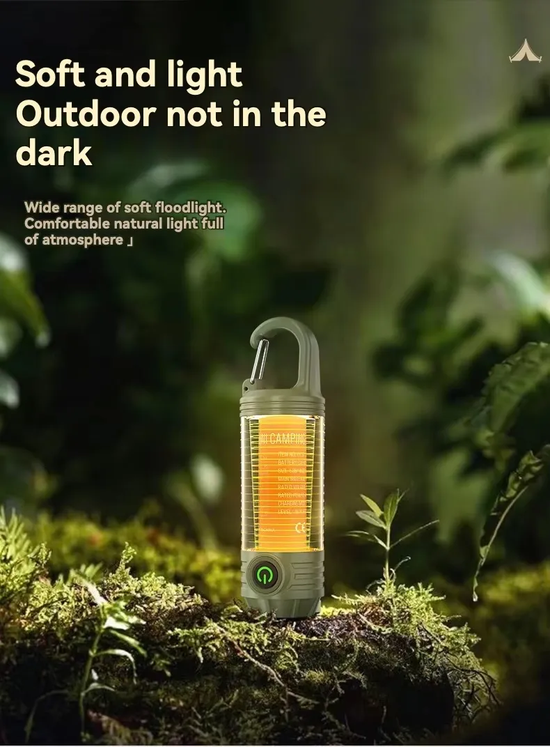 Multi Functional Outdoor Camping Light, Portable, Strong Flashlight, Rechargeable