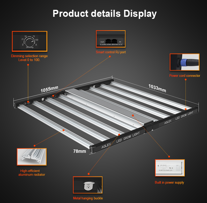 Professionelle 1000W medizinische Pflanzen wachsen Licht