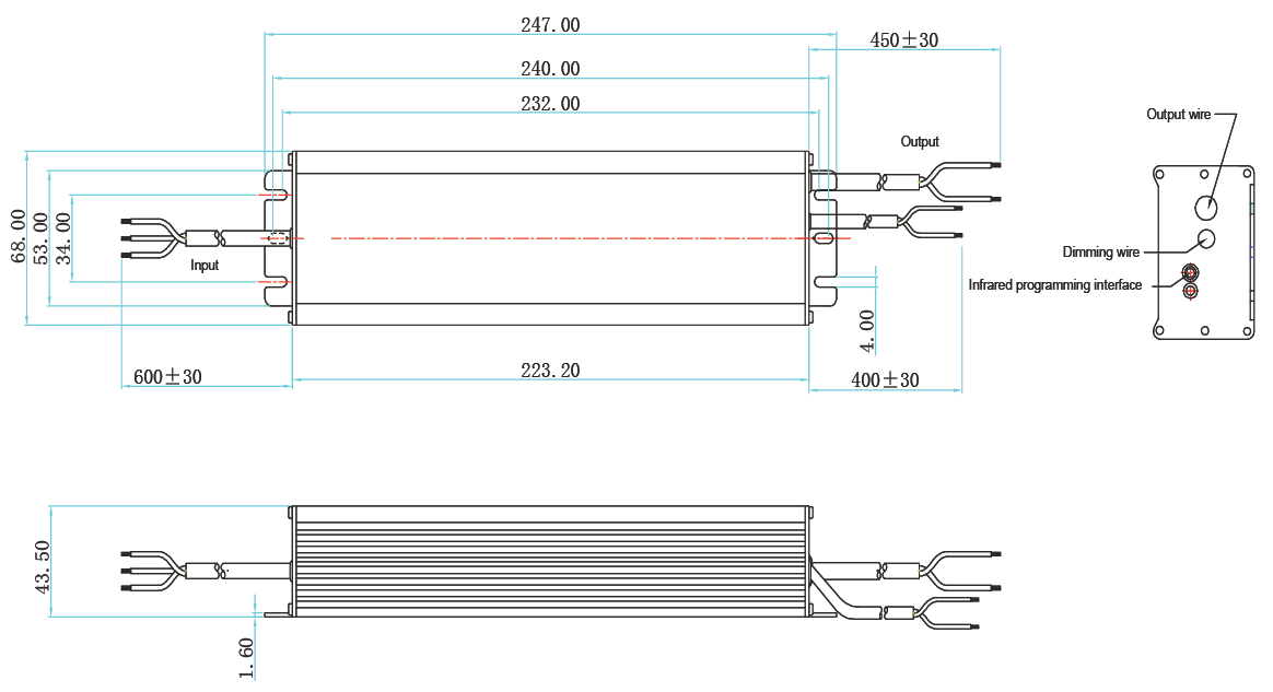 Ldp 240w Mechanical Drawing