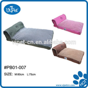 Elegant plush fashionable burberry style pet bed