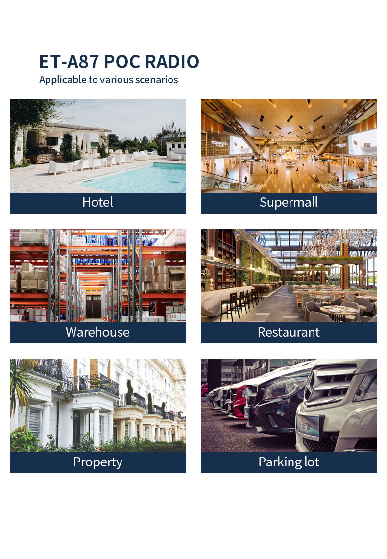 ETMY ET-A87 4G 3G 2G Wifi  POC Handheld Two Way Radio  1000 km Zello Android Communication Walkie Talkie with Dual Sim Mobile