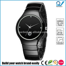 PVD Rosegold/Silver ceramic case crystal diamond and ceramic band women crystal sapphire ceramic watch brands