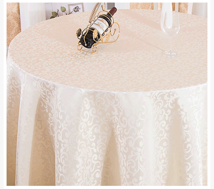 Satin Jacquard linen table cloth tablecloth fabric for banquet with cotton