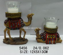 Polyresin Sculpture Cartoon Camel Candle Holder