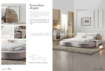 Europe style royal genuine fabric bed (H-050)