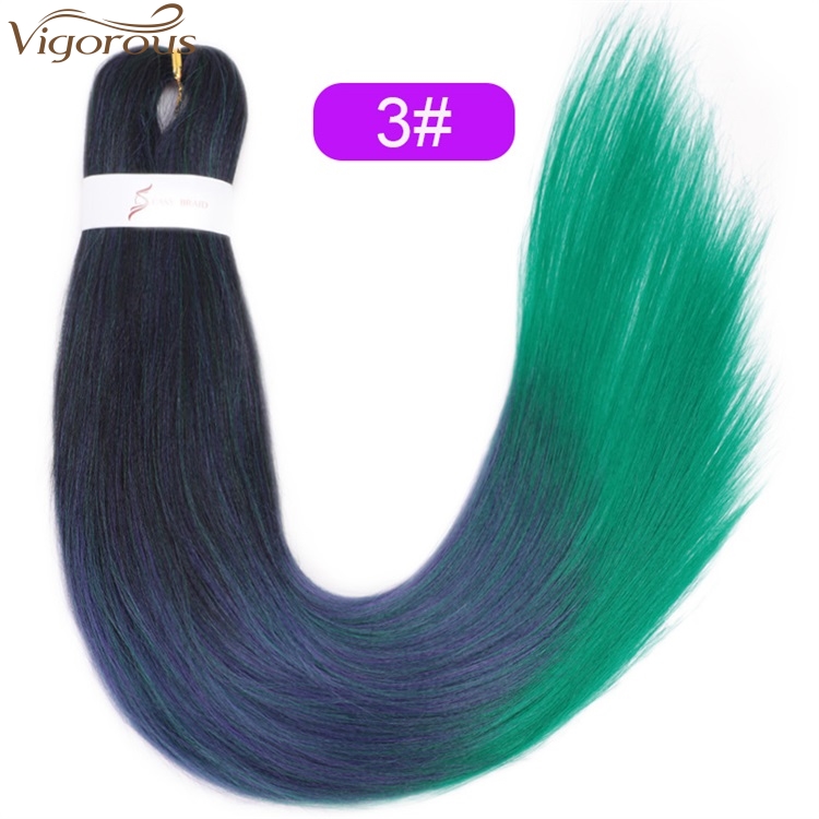 Vigorous Pre-stretched 3 Tone Ombre Easy Braiding Hair EXtensions Synthetic Hair Twist Hair for African Wholesale Price