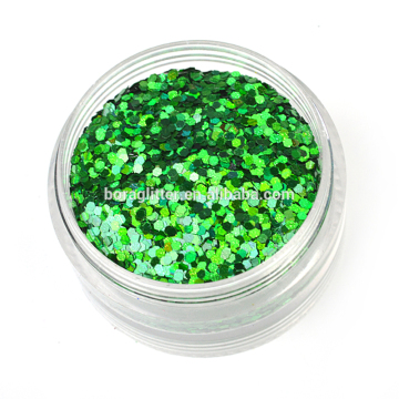 Hexagonal Rainbow polyester Glitter/Hologram Glitter/Aluminum Glitter Powder for Stationery