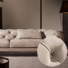 Luxury Roman Classic Tufted Button Leather Sofas