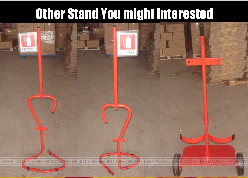 Single red Tubular Fire Extinguisher Stand