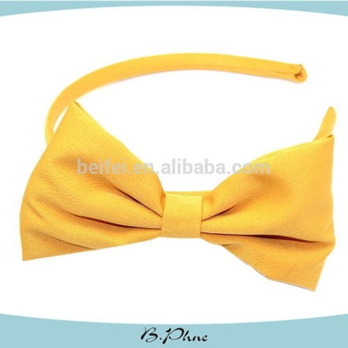 Lady Lovely Big Bowknot Orange Ribbon Hair Band