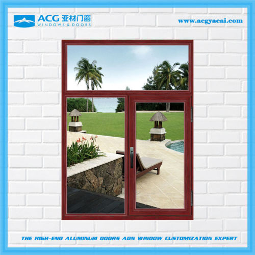 Wholesale high quality wood color aluminum sliding windows