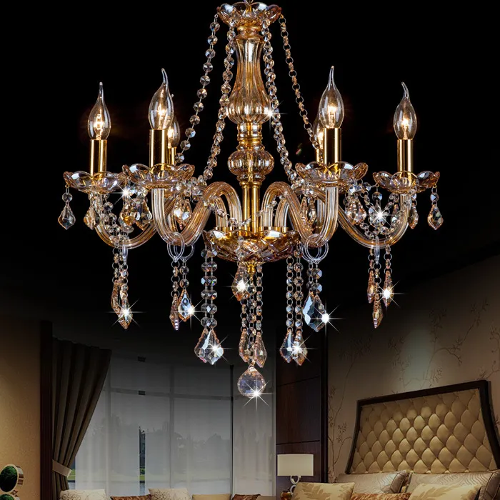 Stylish Transparent Bedside Crystal Chandelier for Home Decor