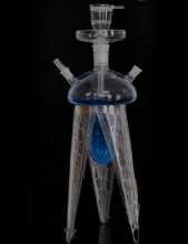 China factory wholesale big metal hookah all glass hookah sheesha chicha with metal stand