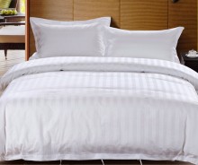Luxury Hotel textile supply, Satin Stripe Hotel Bedding sets, Bed sheet
