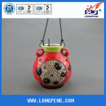 Outdoor Garden Hanging Ceramic Candle Lantern
