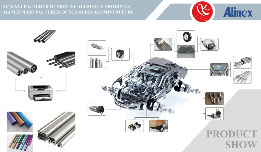 Aluminum CNC Lathe Turning Part Aluminuim Tube Profile