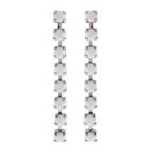 Designer inspired long hanging earrings