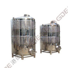 Cylindrical Wine Fermentation Tanks , Wine Storage Vessel With Micro-spiral Finish 3mm