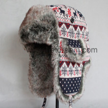 Unisex Warm Winter trapper fur hat with earflap