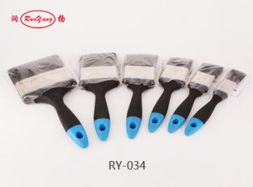 Rubber Plastic Handle Flat Brush