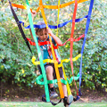 Ribbon Training Climbing Net for Outdoor Treehouse