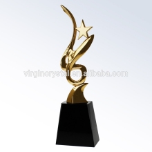 New arrival fashion fancy star trophy zinc alloy trophy with crystal stand