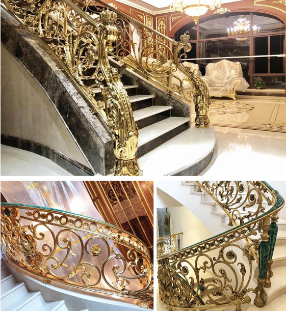 Modern indoor balcony design staircase wrought iron stairs railing balustrades handrails