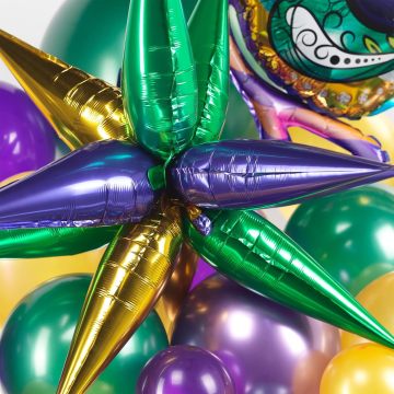 Vibrant Mardi Gras Balloons for Festive Celebrations