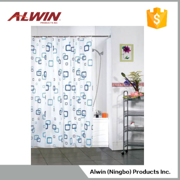 hotel Plastic printed custom shower curtains plastic wholesale 9605
