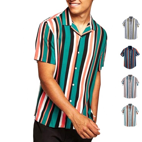 Men's Colorful Striped Shirts Wholesale Customized