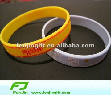 worldcup printing silicone bracelet,printed silicone wristband