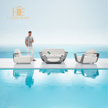 L-Shaped Outdoor Wicker Sectional Sofa