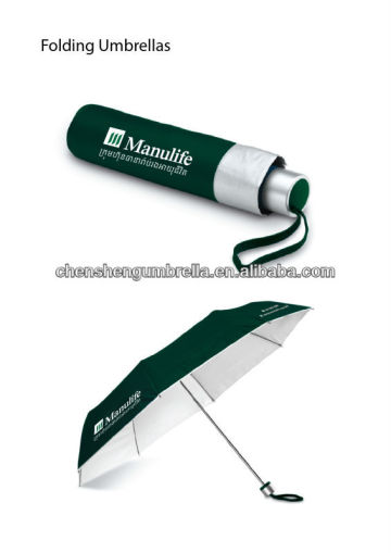 green fold promotional umbrella