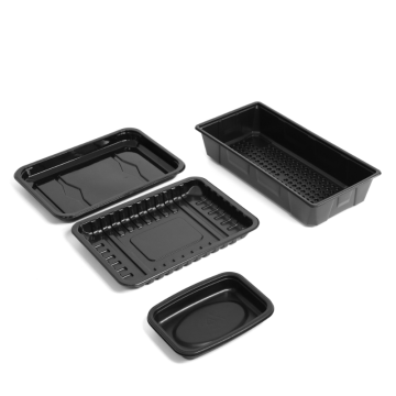 black pp food plate meat tray fruit freezing tray