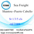 Shantou Port LCL konsolidering för att Puerto Cabello