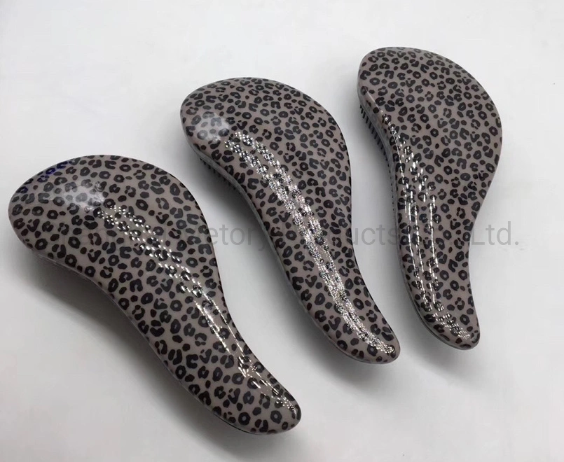 Hot-Sale Water-Transfer Leopard Printing Detangler Hair Brush