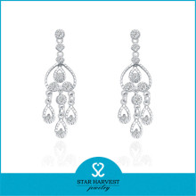 Quality Engagement Dangle Earrings 925 Sterling Silver Earring Jewelry